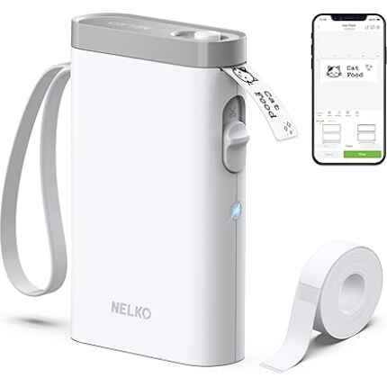P21 Bluetooth Wireless Mini Label Maker with Tape – White
