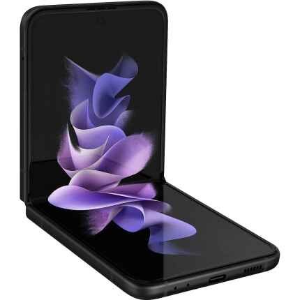 SAMSUNG Galaxy Z Flip 3 5G, US Version, 128GB, Phantom Black - Unlocked (Renewed)